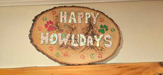 Happy Howlidays Sign