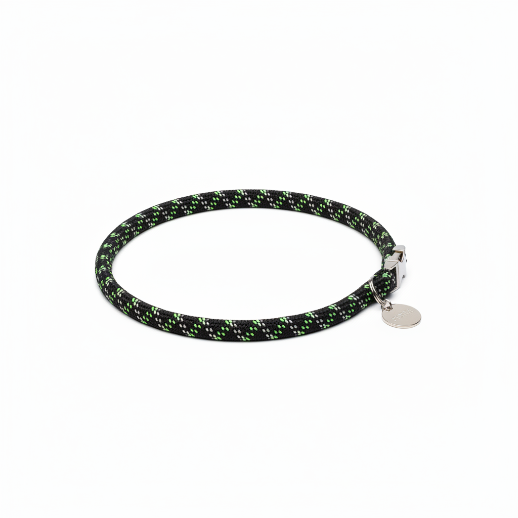 Costal Elasta Cat Reflective Breakaway Collar 10" green/black
