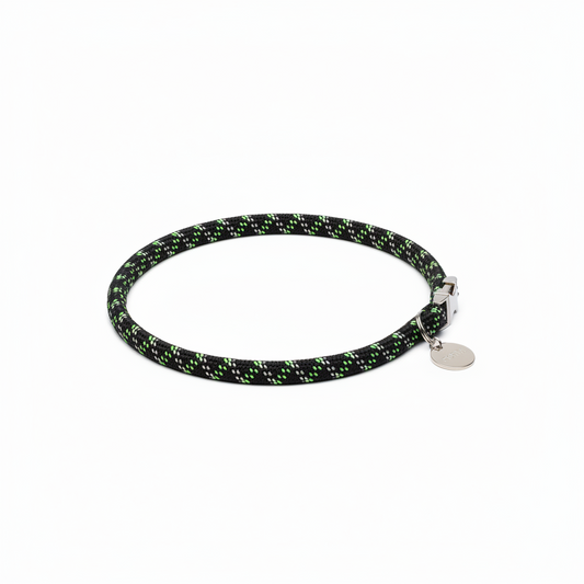 Costal Elasta Cat Reflective Breakaway Collar 10" green/black