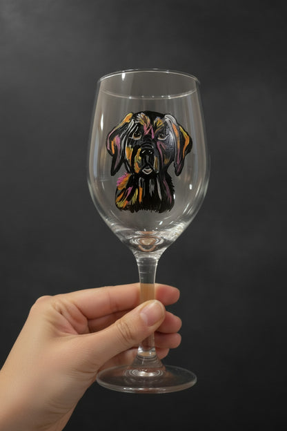 Wine glass Black Lab