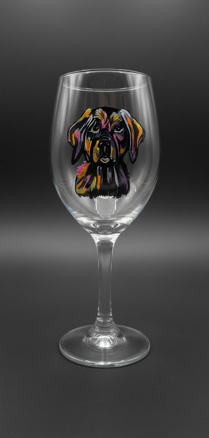 Wine glass Black Lab