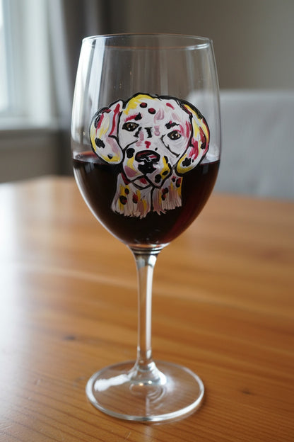 Wine glass - Dalmation Stemmed - 13oz