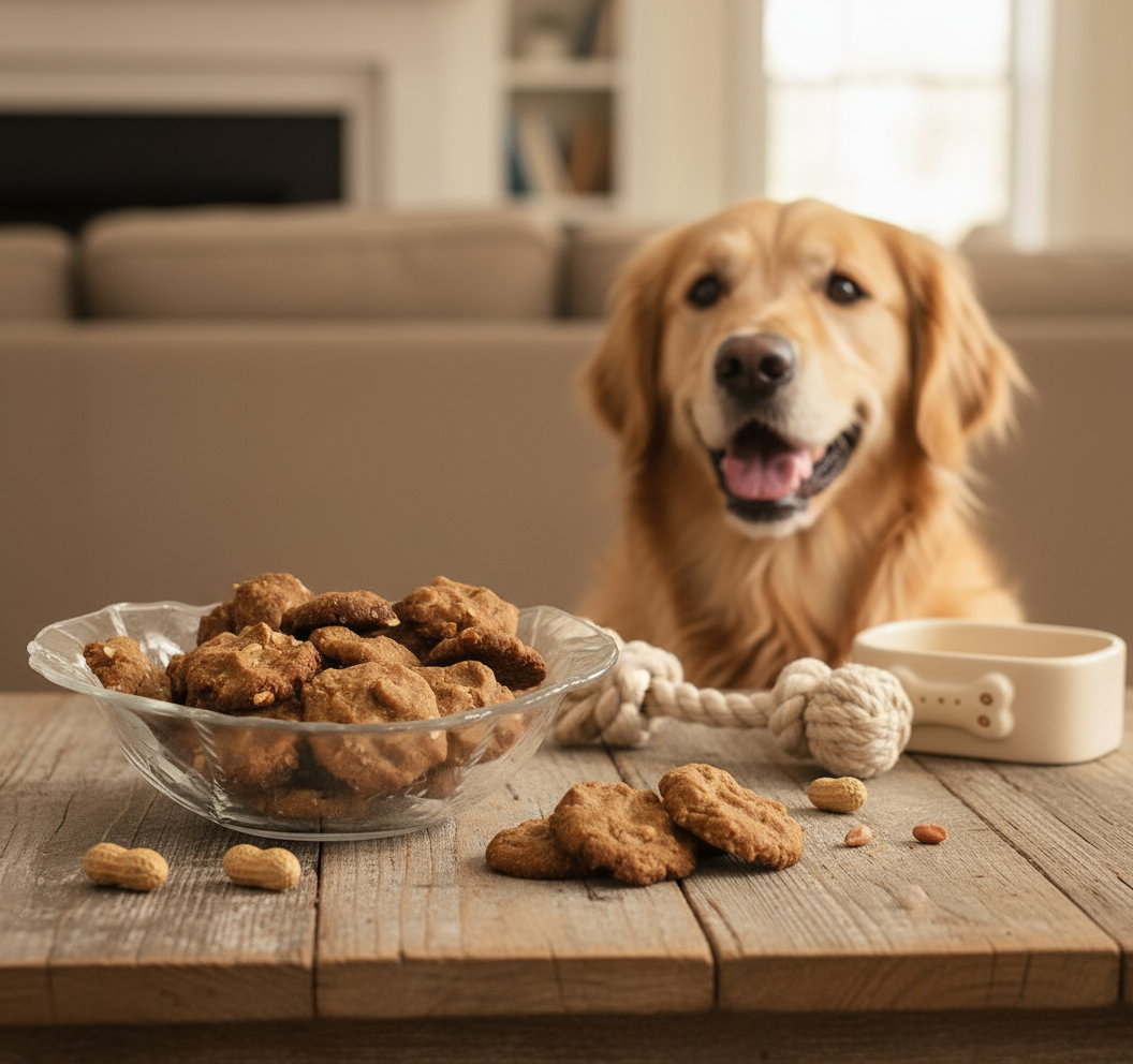 Peanut Butter Cookies with Dog