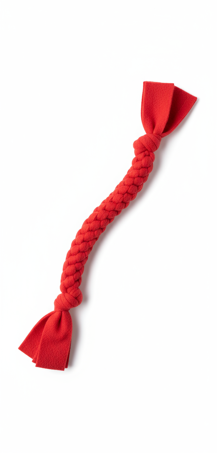 Red fleece pull toy product photo