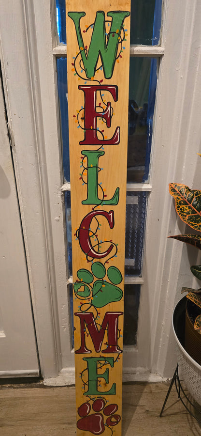 hand painted Christmas signs