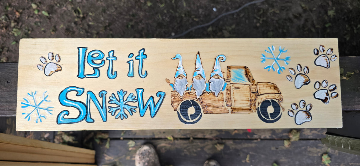 hand painted Christmas signs