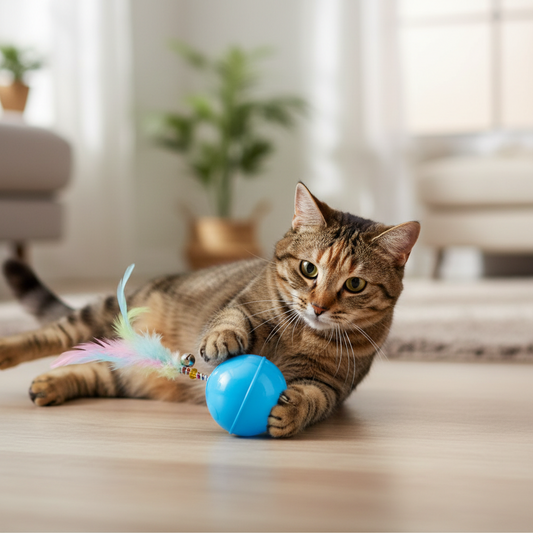 Spot Tie Dye Roller Ball Cat Toy - Assorted Colors