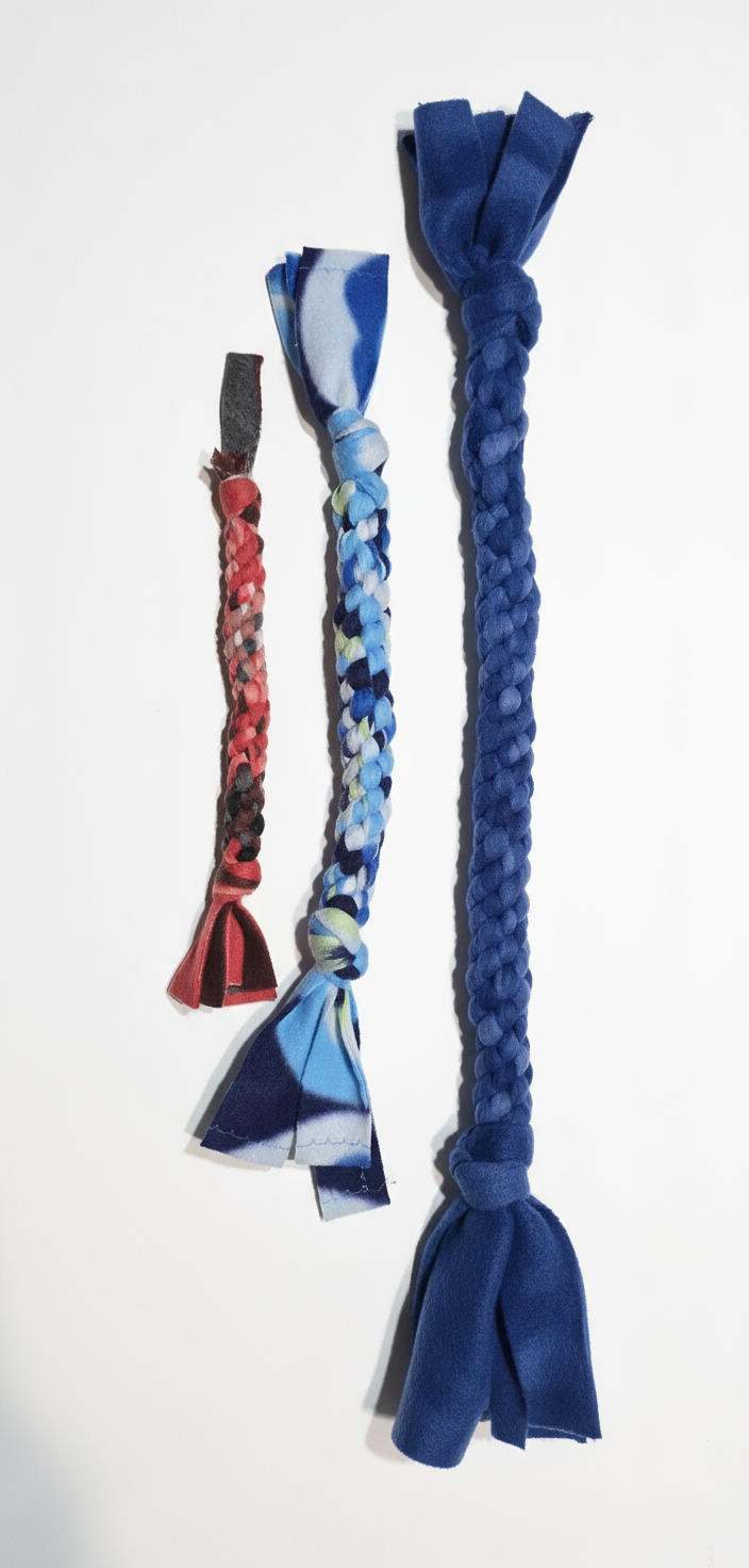 Three small fleece pull toys product photo